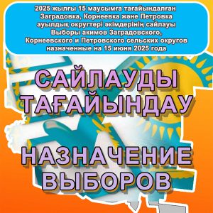 Назначение выборов акимов с/о на 15 июня 2025 года